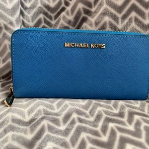 Michael Korsl Wallet Blue with Black Trim
